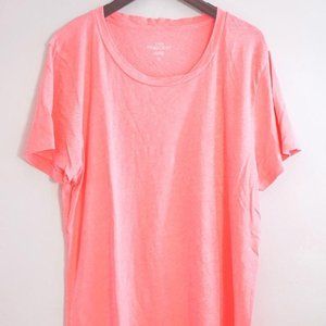 J.Crew Pink Vintage Cotton T-shirt Neon Tee Shirt